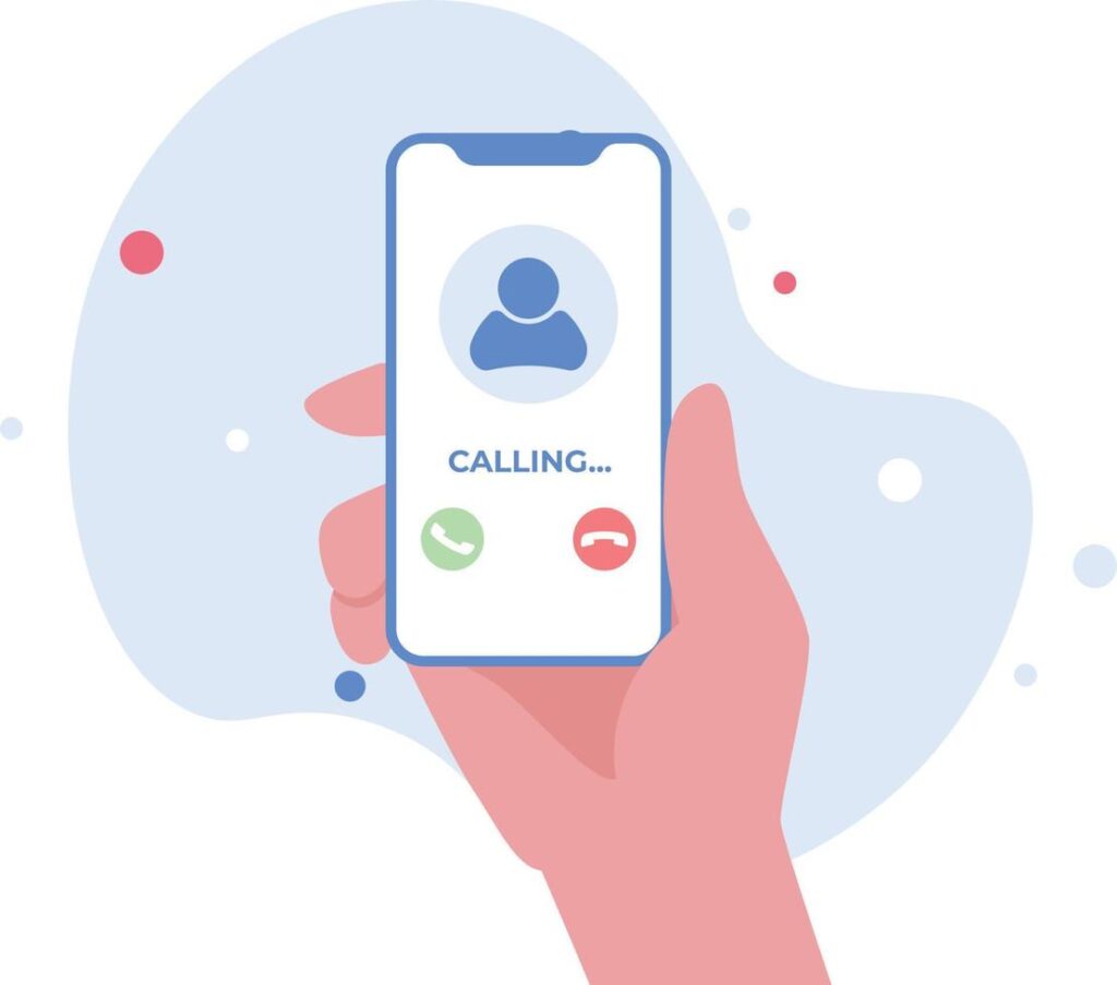 incoming call on mobile phone hand holding smartphone with incoming phone call screen illustration vector 1024x903 - Автоматизовані системи керування послугами -